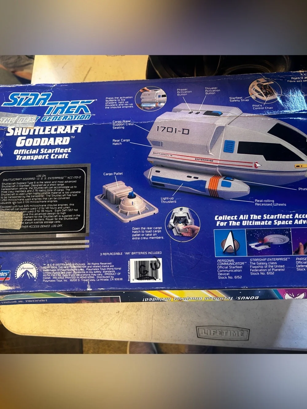 Working 1992 Playmates Star Trek: The Next Generation Shuttlecraft .#126522